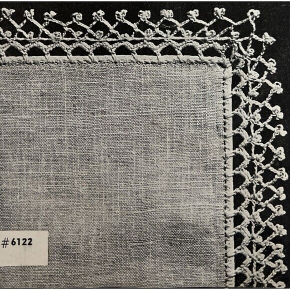 Vintage 1948 Handkerchief Edgings Tatting Crochet Pattern 6122 Irish Lace Doily